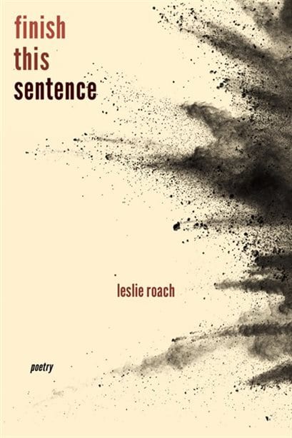 The cover for Leslie Roach's book, showcasing a wave of black dust creeping across the page.