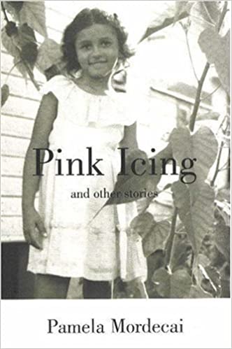 Cover image for the short story collection PINK ICING AND OTHER STORIES, showing a black-and-white photo of a young Black girl in a white dress.